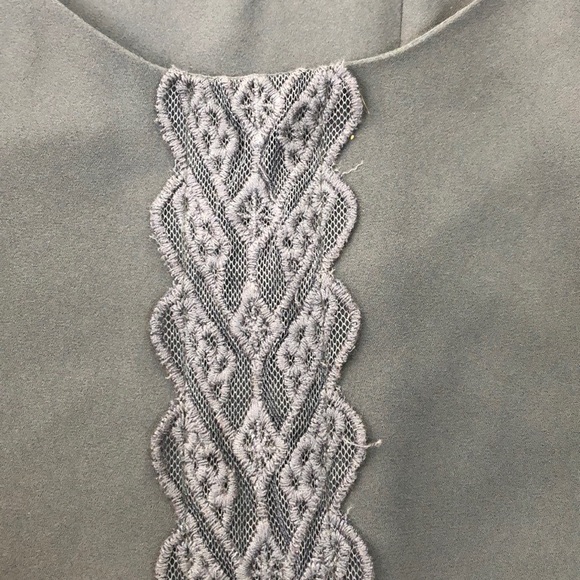 ASTR Navy Blue Lace Detail Flowy Dress - Picture 8 of 8